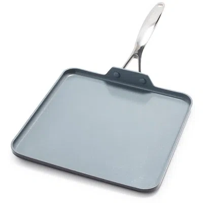 Greenpan Valencia Pro Healthy Ceramic Nonstick Griddle In Silver;gray