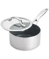 Greenpan Valencia Pro Stainless Steel 1.66-qt. Saucepan With Lid In Stainless Steel