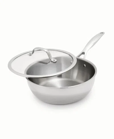 Greenpan Valencia Pro Stainless Steel 3.6 Quart Chef's Pan In Silver