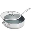 Greenpan Valencia Pro Stainless Steel 5-qt. Saute Pan With Lid In Stainless Steel