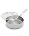 Greenpan Valencia Pro Stainless Steel Uncoated 5-quart Saute Pan With Lid In Gray