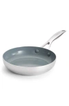 Greenpan Valencia Stainless Steel Nonstick Frying Pan In Stainless Steel