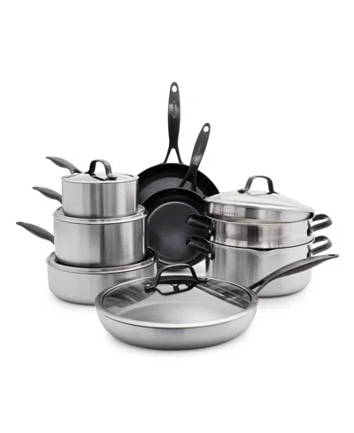 Greenpan Venice Pro Noir Tri-ply Stainless Steel Ceramic Nonstick 13-piece Cookware Set In Black