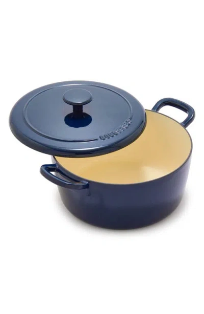 Greenpan X Bobby Flay 5.5-quart Enameled Cast Iron Dutch Oven In Blue