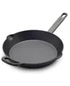 Greenpan X Bobby Flay Cast Iron 10" Frypan In Black