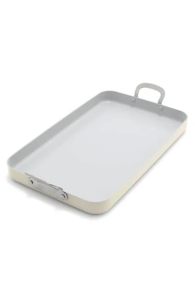 Greenpan X Bobby Flay Ceramic Nonstick Double Burner Griddle In White
