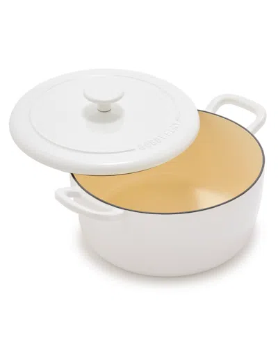 Greenpan X Bobby Flay Enameled Cast Iron 5.5-quart Dutch Oven In Ivory