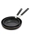 Greenpan X Bobby Flay Professional Grade Ceramic Nonstick 8" And 10" Frypan Set In Black