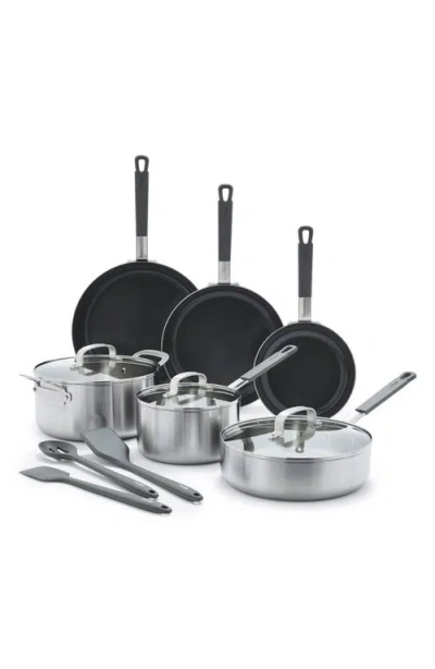 Greenpan X Bobby Flay Professional Ceramic Nonstick 13-piece Cookware Set In Silver