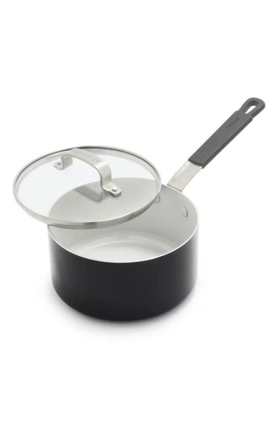 Greenpan X Bobby Flay Professional Ceramic Nonstick 2.53-quart Saucepan With Lid In Gray