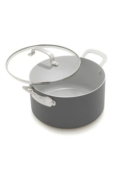 Greenpan X Bobby Flay Professional Ceramic Nonstick 6-quart Stockpot With Lid In Gray
