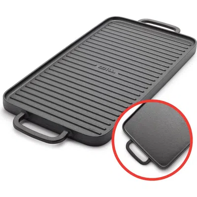 Greenpan X Bobby Flay Reversible Cast Iron Grill & Griddle In Gray