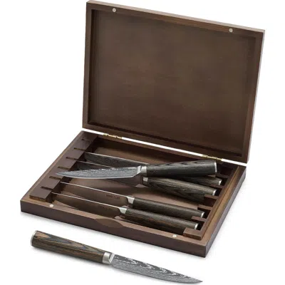 Greenpan X Bobby Flay Stainless Steel 6-piece Steak Knife Set In Brown