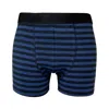 Greentreat Black / Blue Men's Boxers, Stripe Black Navy In Black/blue