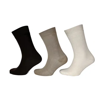 Greentreat Brown / Neutrals Men's Ankle Socks, Plain, Brown, Sand In Multi