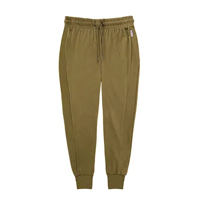 Greentreat Men's Green Khaki Cotton Joggers