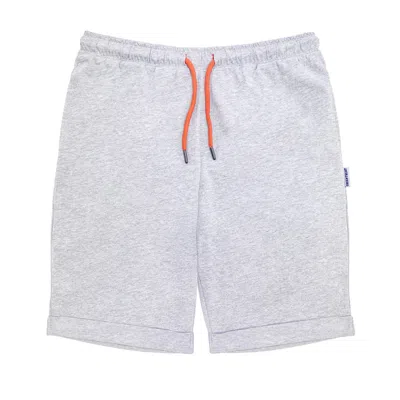 Greentreat Men's Light Grey Marl Turn-up Lounge Short