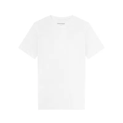 Greentreat Men's Two Pack White Bamboo T-shirts