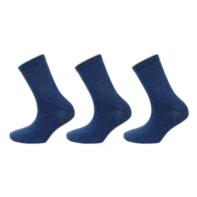 Greentreat Women's Blue Navy Organic Cotton Socks