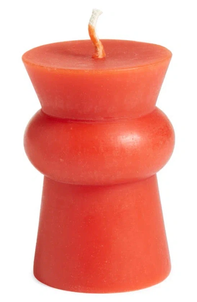 Greentree Home Josee Pillar Candle In Orange