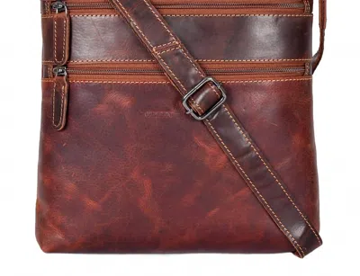 Greenwood Leather Women's Leather Crossbody Purse In Sandel In Multi