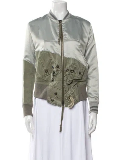 Pre-owned Greg Lauren 2016 Army Tent Flight Jacket Bomber Jacket In Multi