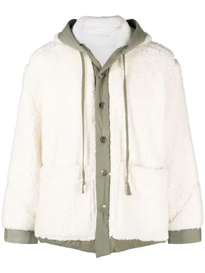 Pre-owned Greg Lauren $2950 Nwt T Ivory Sherpa Hooded Boxy (size 5 In Multi