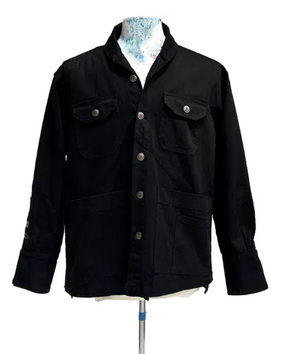 Pre-owned Greg Lauren $850 T Black Boxy Jacket