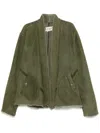 Greg Lauren Arny Shearling Jacket In Green