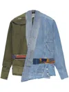 Greg Lauren Asymmetric-design Jacket In Blau