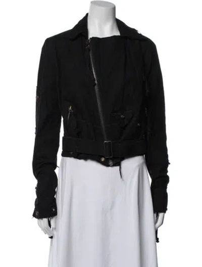 Pre-owned Greg Lauren Biker Jacket In Black