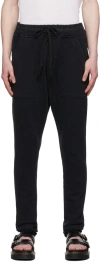 Greg Lauren Black Basic Lounge Pants In Black