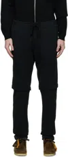 Greg Lauren Black Drawstring Lounge Pants In Black
