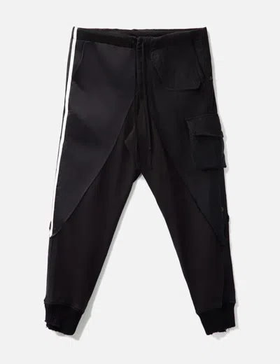 Greg Lauren Black Satin Baker Lounge Pants