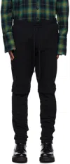 Greg Lauren Black Slim-fit Lounge Pants In Black