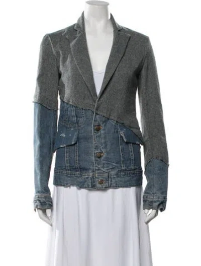 Pre-owned Greg Lauren Blazer In Blue