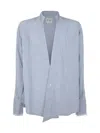 Greg Lauren Blue Striped Winged Gl1 Shirt