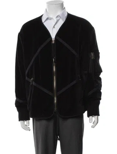 Pre-owned Greg Lauren Bomber Jacket In Black