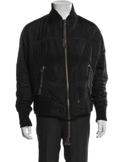 Pre-owned Greg Lauren Bomber Jacket In Gray