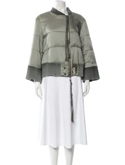 Pre-owned Greg Lauren Bomber Jacket In Green