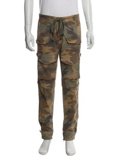 Pre-owned Greg Lauren Camouflage Print Cargo Pants In Multi