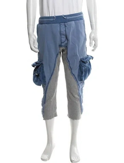 Pre-owned Greg Lauren Cargo Pants In Blue