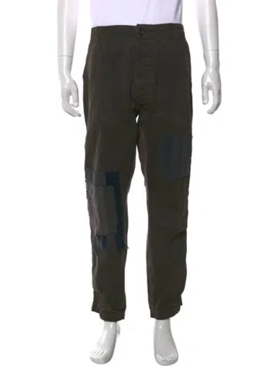 Pre-owned Greg Lauren Cargo Pants In Green