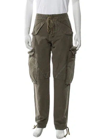 Pre-owned Greg Lauren Cargo Pants In Green