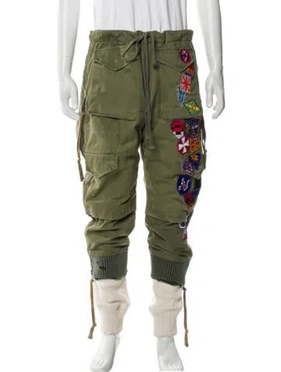Pre-owned Greg Lauren Cargo Pants In Green