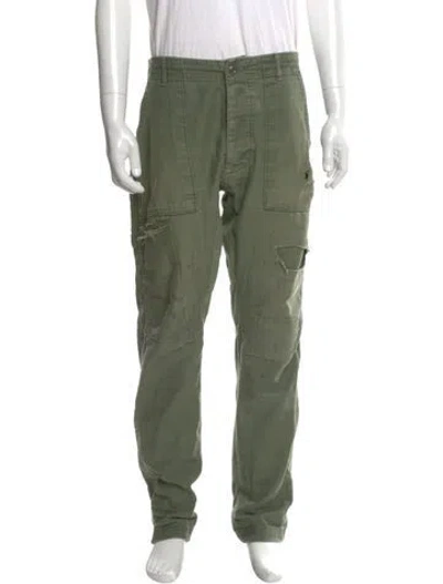 Pre-owned Greg Lauren Cargo Pants In Green