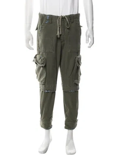 Pre-owned Greg Lauren Cargo Pants In Green