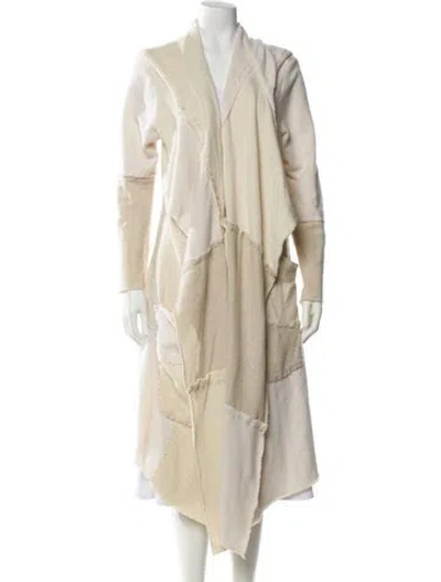 Pre-owned Greg Lauren Cashmere V-neck Sweater In Neutral