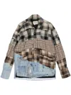 Greg Lauren Multicolor Patchwork Jacket In Neutrals