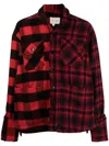 Greg Lauren Checked Shirt Jacket In 黑色